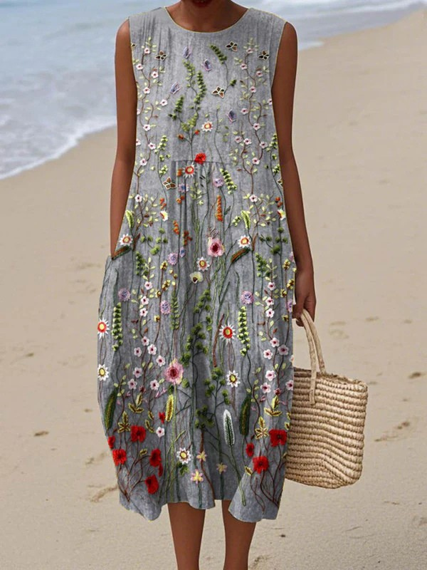Cara | Vestido de verão leve e sem mangas para Mulher