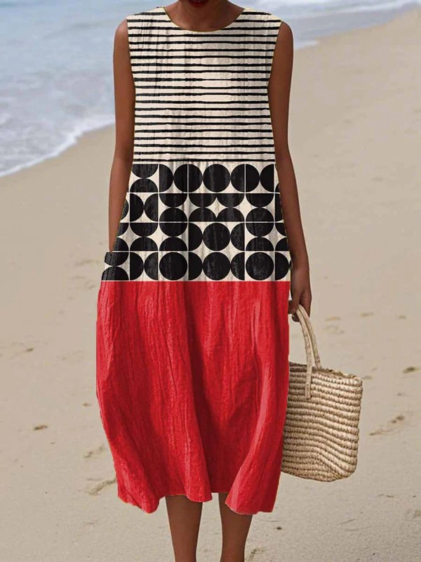 Jane | Vestido de verão leve e sem mangas para Mulher