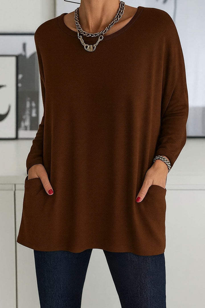 Victoria – Blusa longa feminina com elegância descontraída