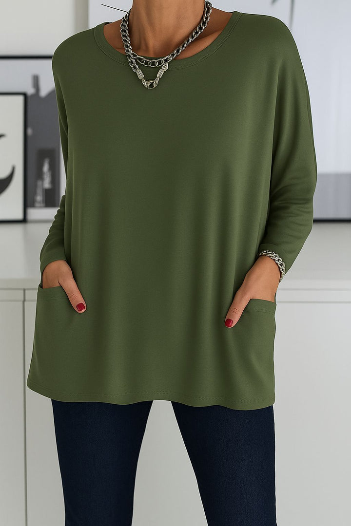 Victoria – Blusa longa feminina com elegância descontraída