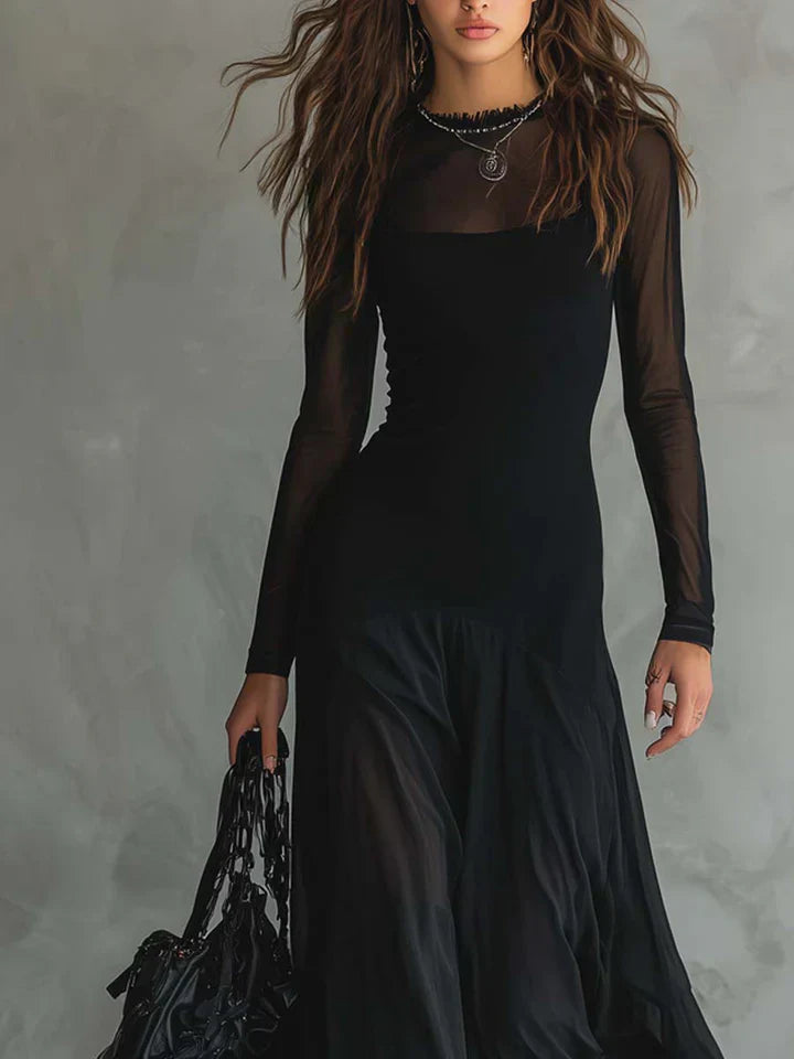 Orlina™ | Vestido Fluido de Camadas Transparentes