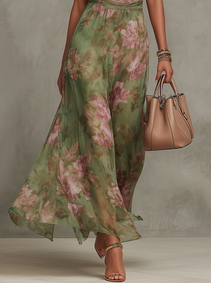 Sara | Vestido Floral con Escote Halter