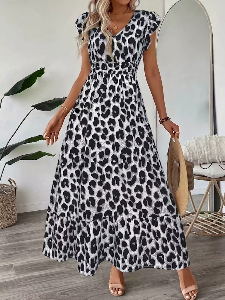 Candela - Vestido maxi barroco com decote em V para Mulher