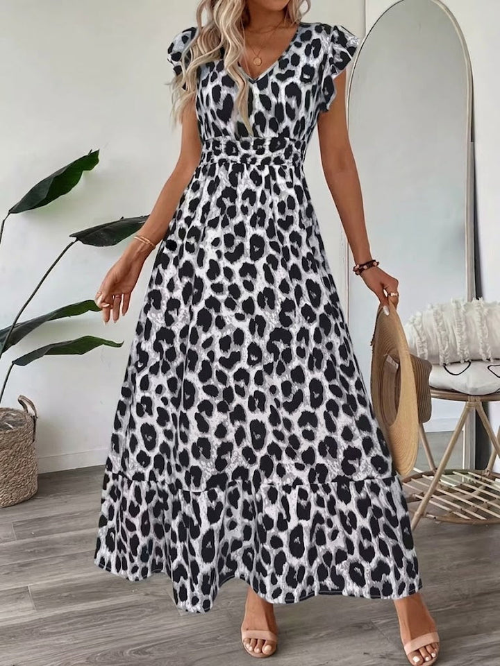 Candela - Vestido maxi barroco com decote em V para Mulher