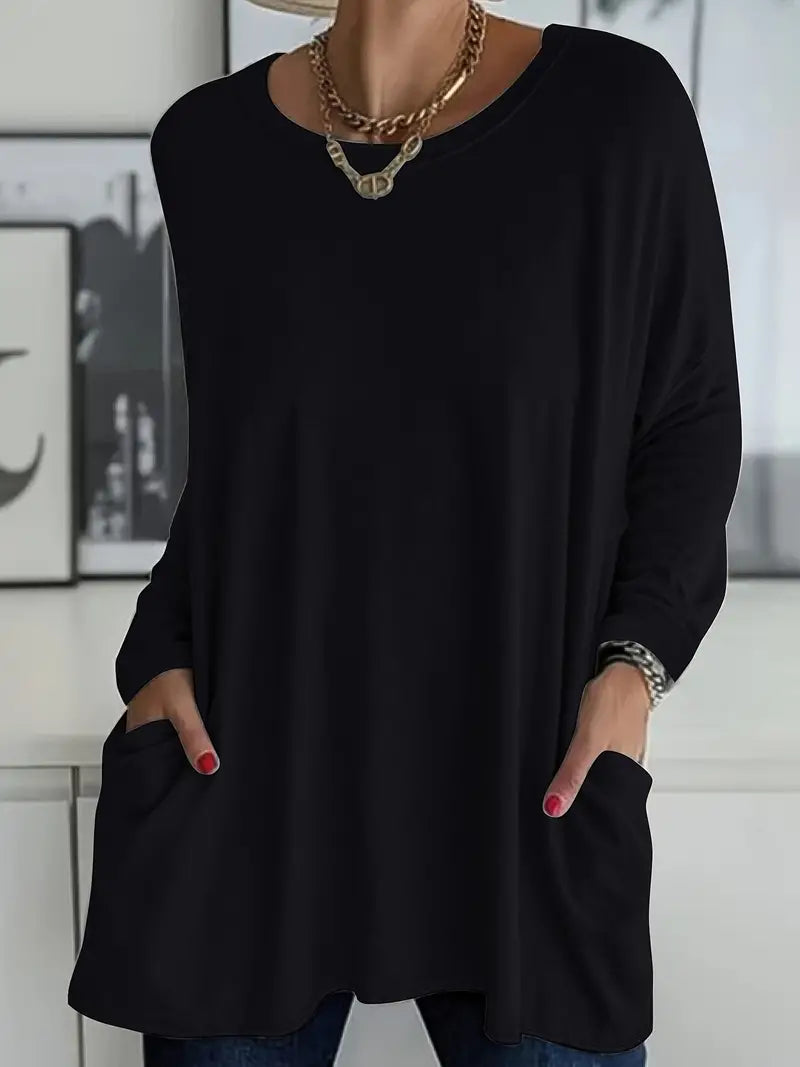 Victoria – Blusa longa feminina com elegância descontraída