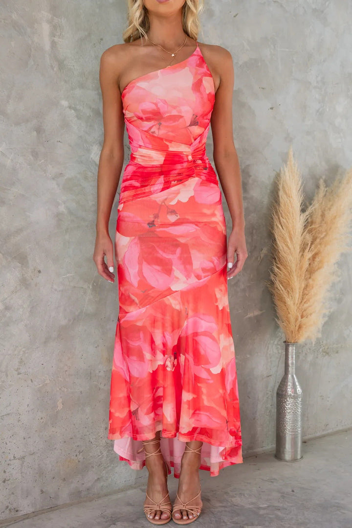 Layla | Vestido Plissado de Um Ombro para Mulher