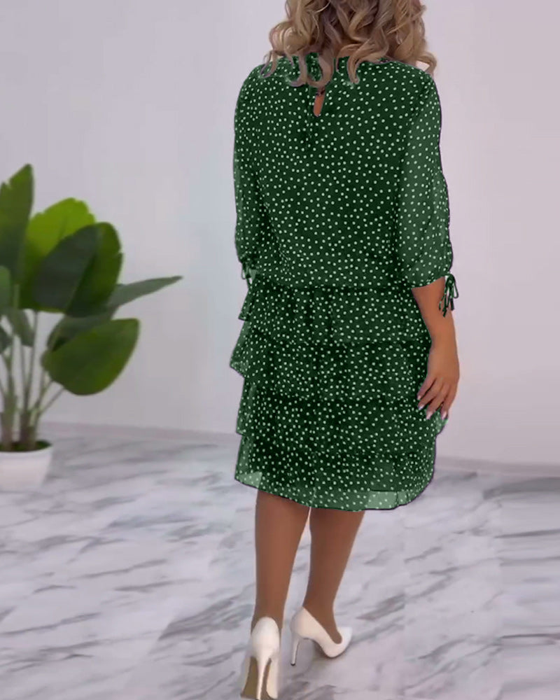 Auterelle | Vestido elegante com bolinhas