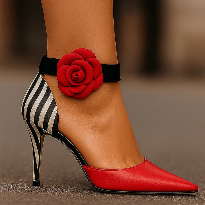 Angela | Tacones Elegância Floral para Mulher