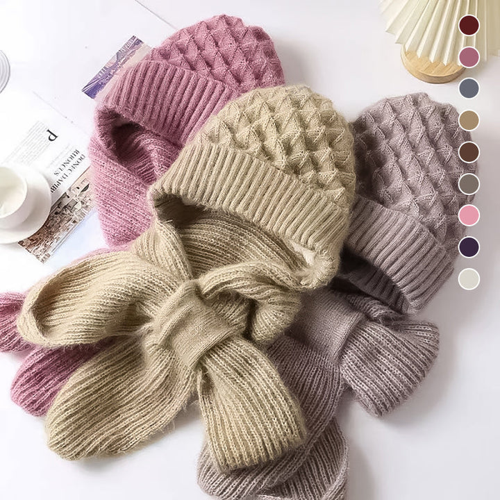Polar - Gorro e cachecol corta-vento forrados em polar