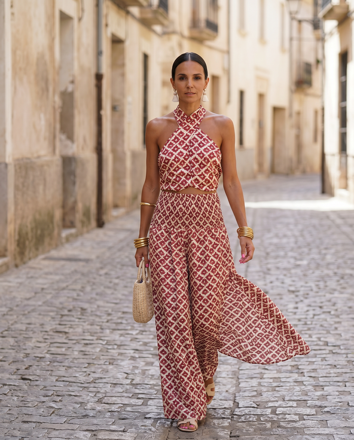 Elsa | Conjunto Elegante com Design de Ombros Descobertos para Mulher