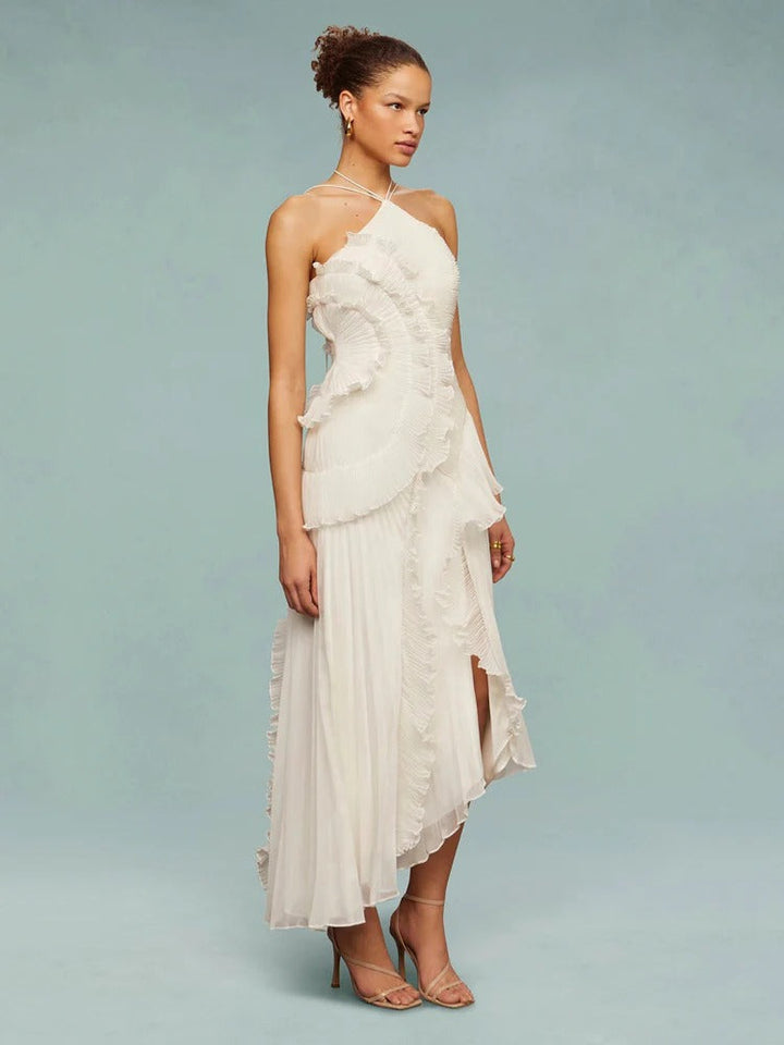OLAYA | Vestido longo com babados de Mulher