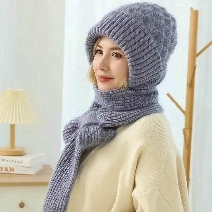 Polar - Gorro e cachecol corta-vento forrados em polar
