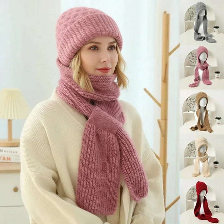 Polar - Gorro e cachecol corta-vento forrados em polar