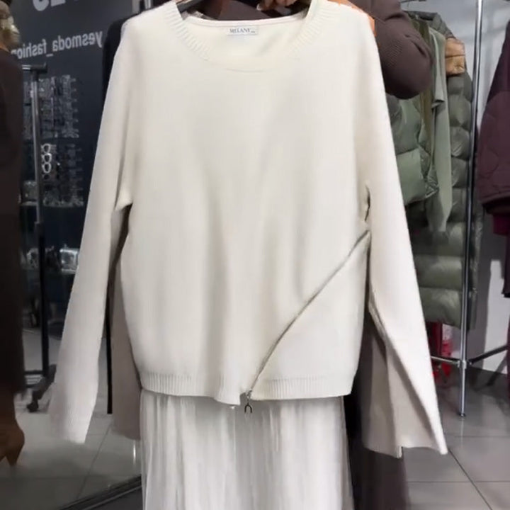 Ullé | Vestido elegante de malha e tule para mulher