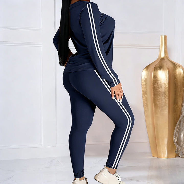 Lila - Conjunto de fato de treino de 2 peças para mulheres com mangas longas