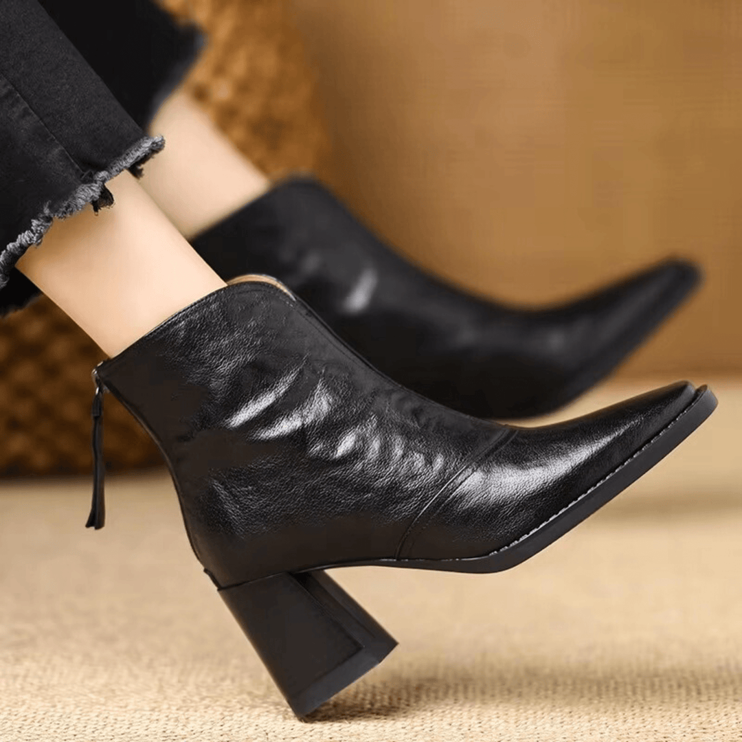 Claudia | Botins de Luxo com Tacão Médio