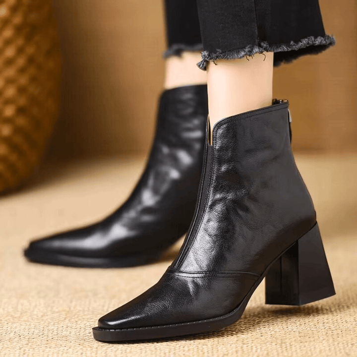 Claudia | Botins de Luxo com Tacão Médio
