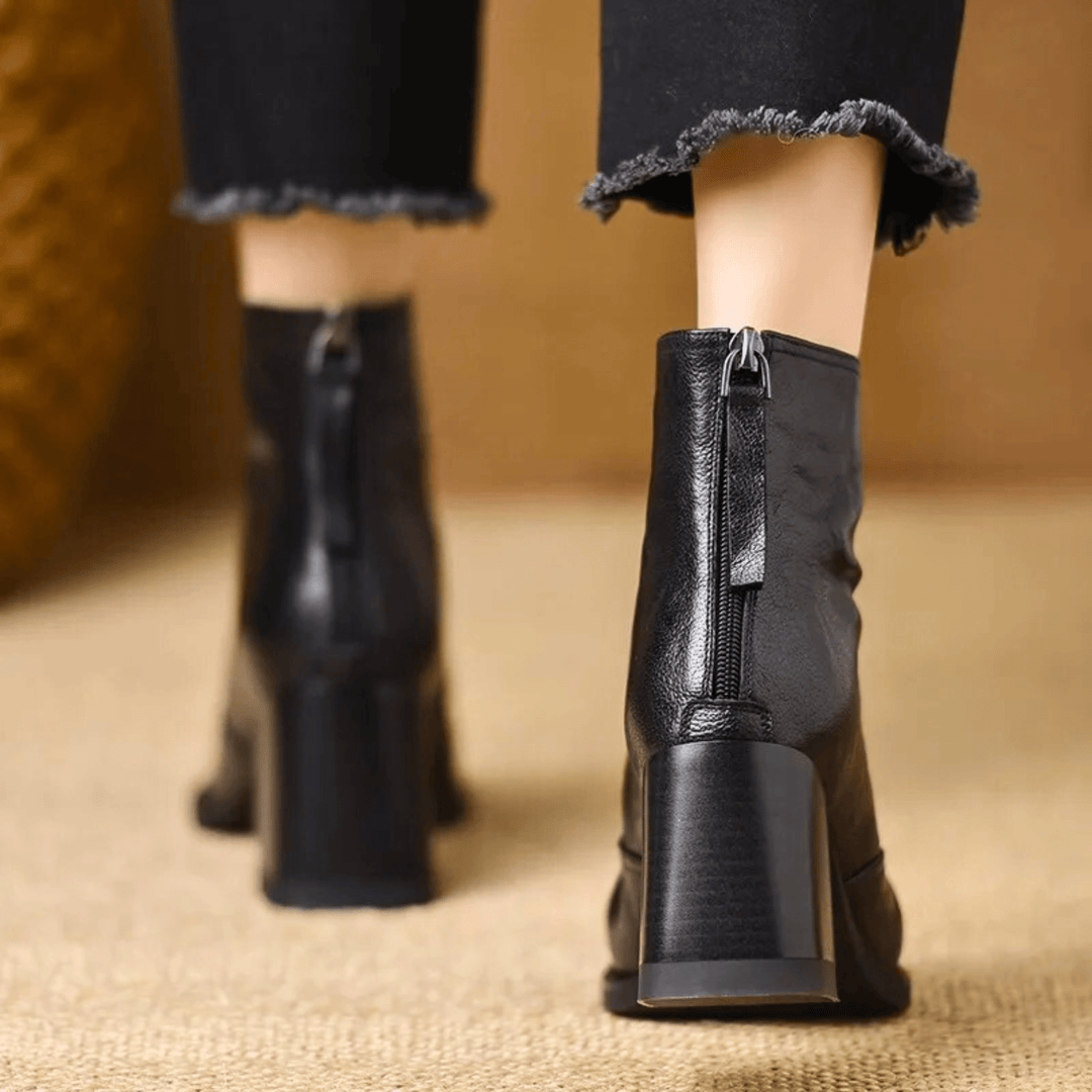 Claudia | Botins de Luxo com Tacão Médio