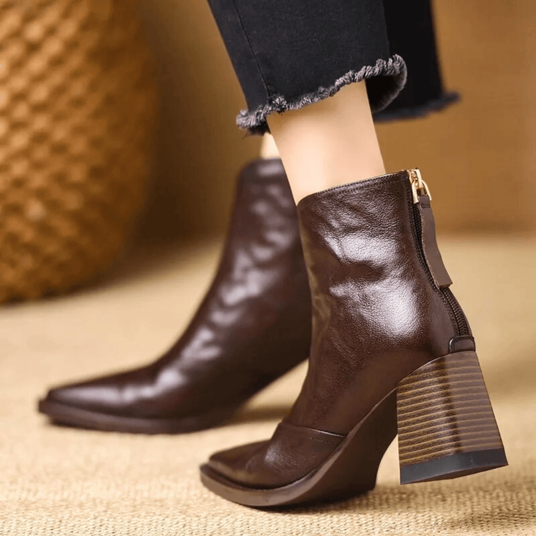 Claudia | Botins de Luxo com Tacão Médio