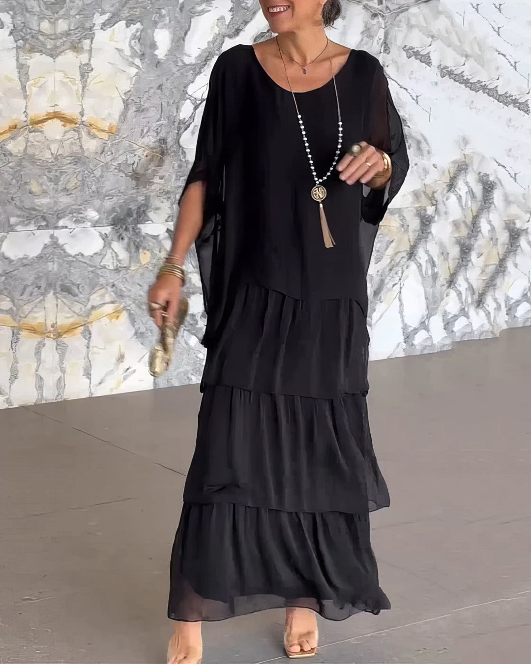 Lara - Vestido artístico folgado para Mulher