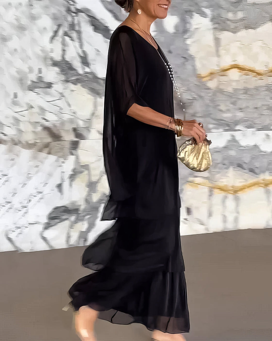 Lara - Vestido artístico folgado para Mulher
