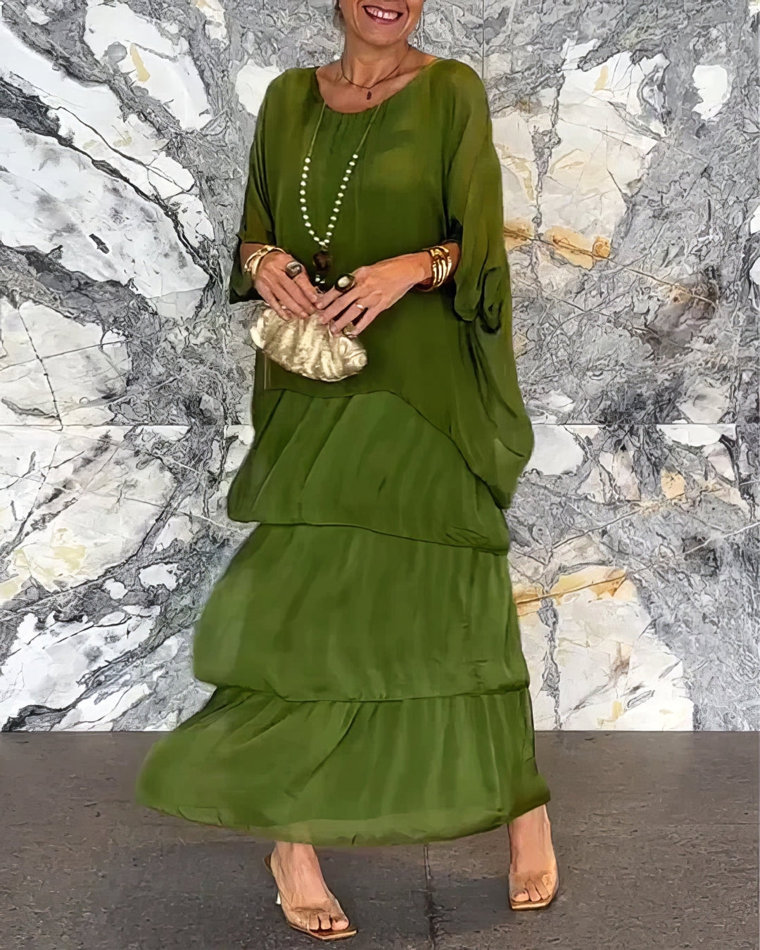 Lara - Vestido artístico folgado para Mulher