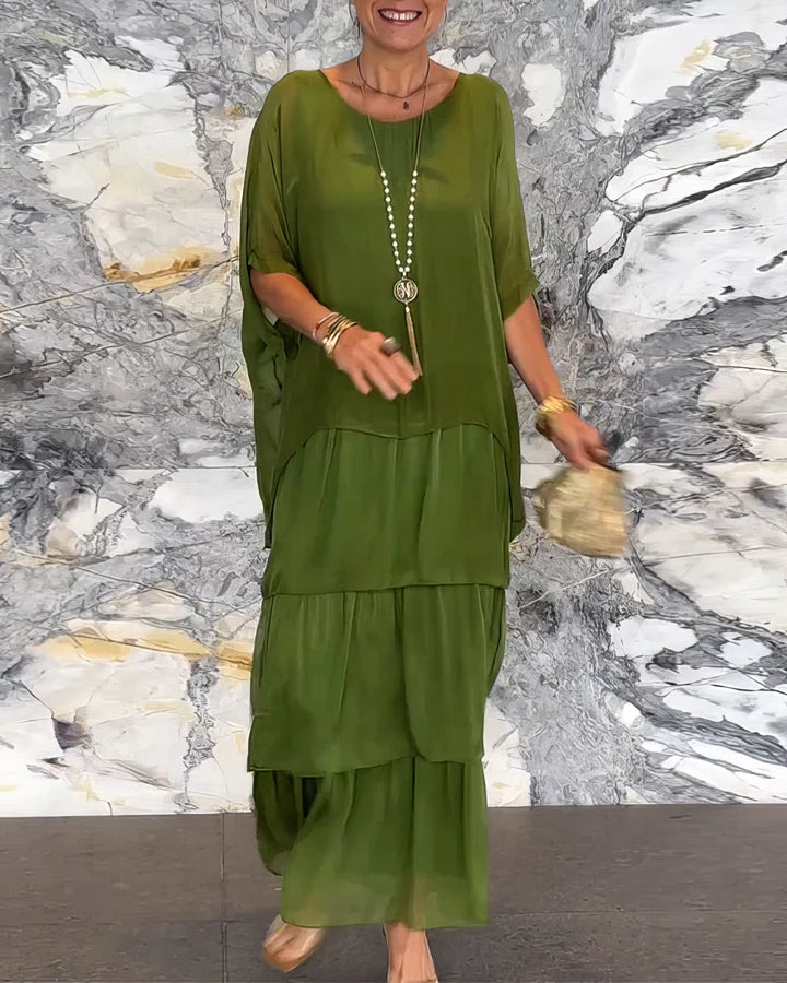 Lara - Vestido artístico folgado para Mulher
