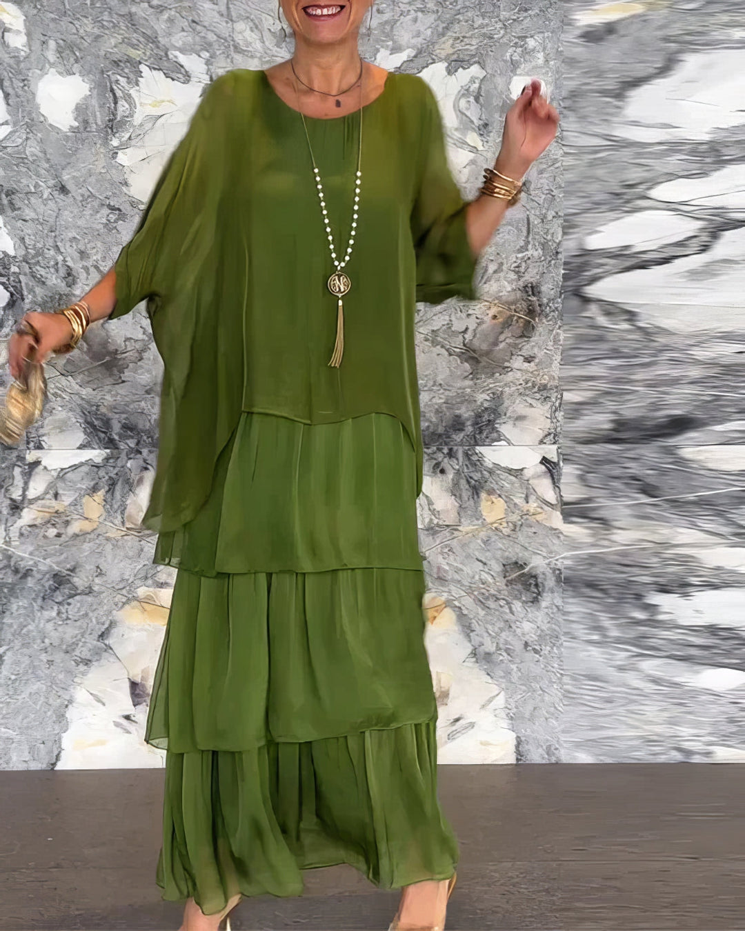 Lara - Vestido artístico folgado para Mulher